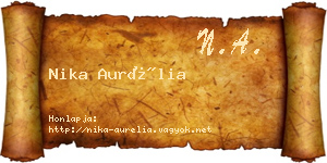 Nika Aurélia névjegykártya